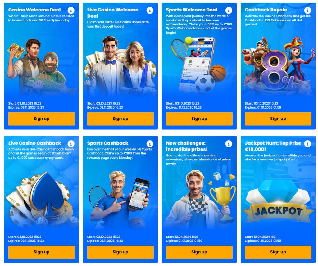 30Bet Casino Bonussen & Evaluatie